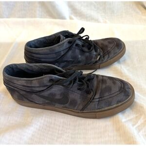 Nike SB Stefan Janoski Mid Tiger Mens 11 Camo Black Grey Gum Skater Grunge